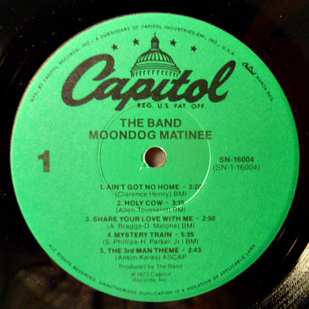The Band – Moondog Matinee LP vinyl record, image 3 of 5
