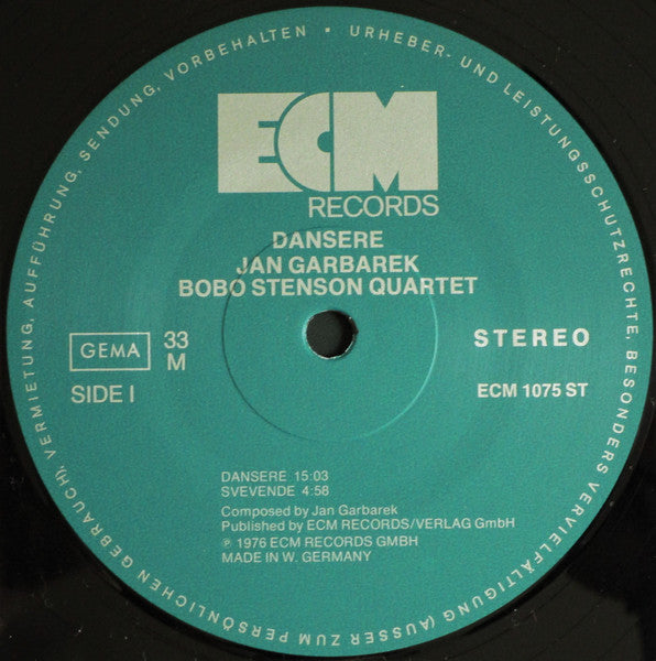 Jan Garbarek - Bobo Stenson Quartet – Dansere LP vinyl record, image 3 of 6