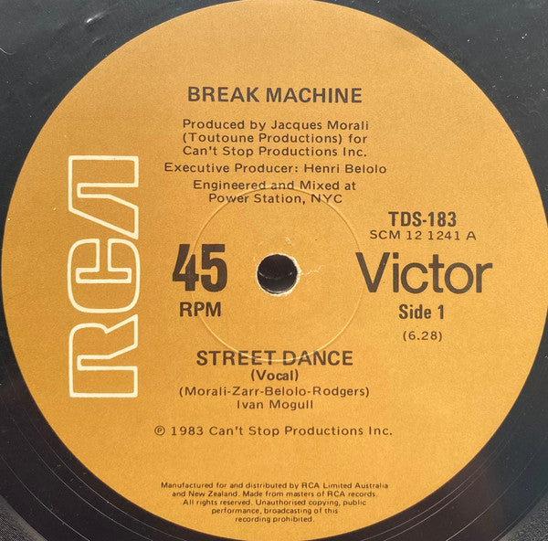 Break Machine – Street Dance 12" vinyl record, image 1 of 2