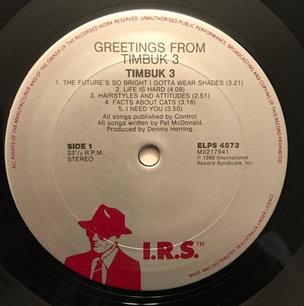Timbuk 3 – Greetings From Timbuk 3 LP vinyl record, image 5 of 6