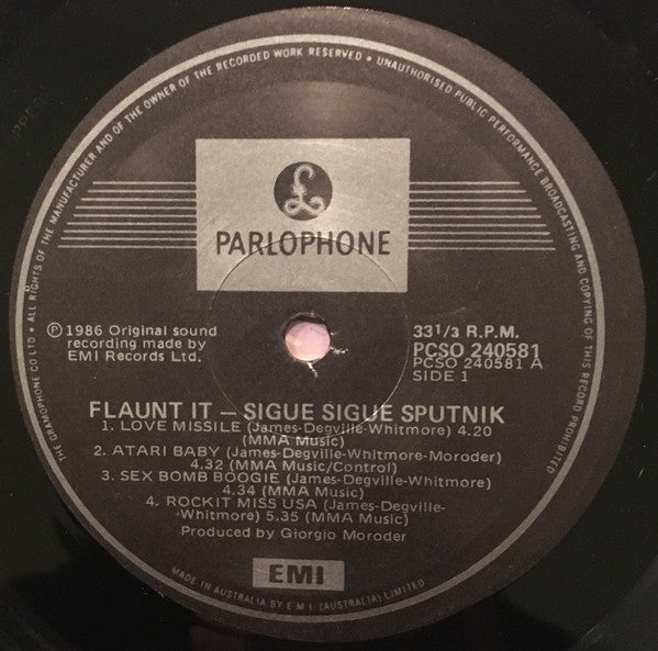 Sigue Sigue Sputnik – Flaunt It LP vinyl record, image 3 of 6