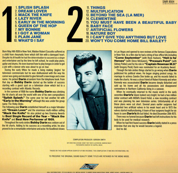 Bobby Darin – The Legend Of Bobby Darin - His Greatest Hits! LP vinyl record, image 2 of 4