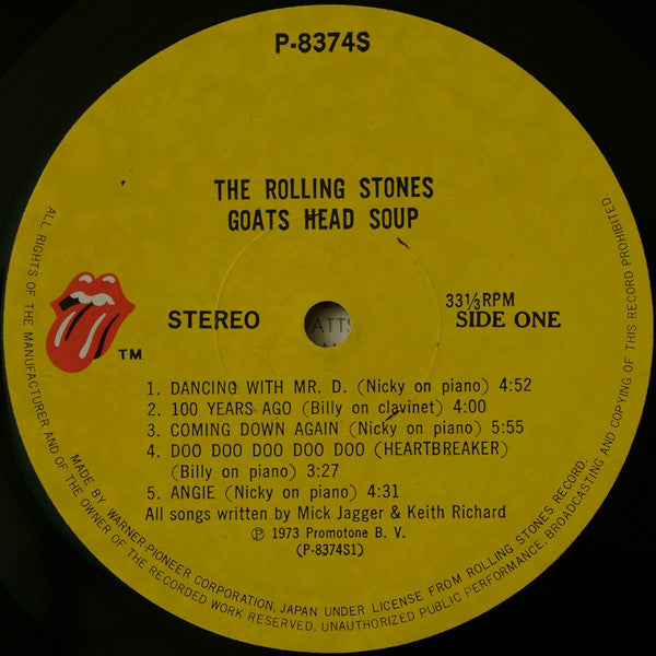 The Rolling Stones – Goats Head Soup LP vinyl record, image 9 of 10