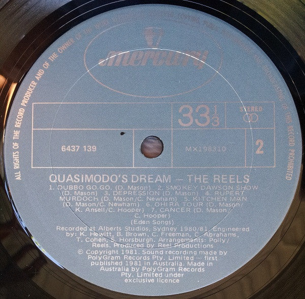 The Reels – Quasimodo's Dream LP vinyl record, image 4 of 6