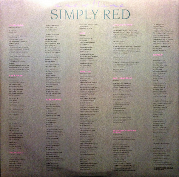 Simply Red – A New Flame LP vinyl record, image 3 of 8