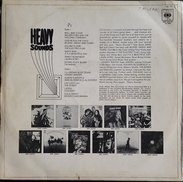 Various – Heavy Sounds LP vinyl record, image 2 of 2