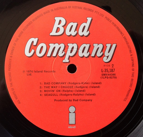 Bad Company – Bad Company LP vinyl record, image 5 of 5