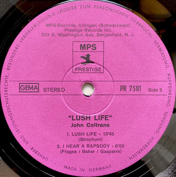 John Coltrane – Lush Life LP vinyl record, image 4 of 4