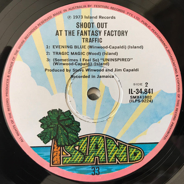 Traffic – Shoot Out At The Fantasy Factory LP vinyl record, image 4 of 4