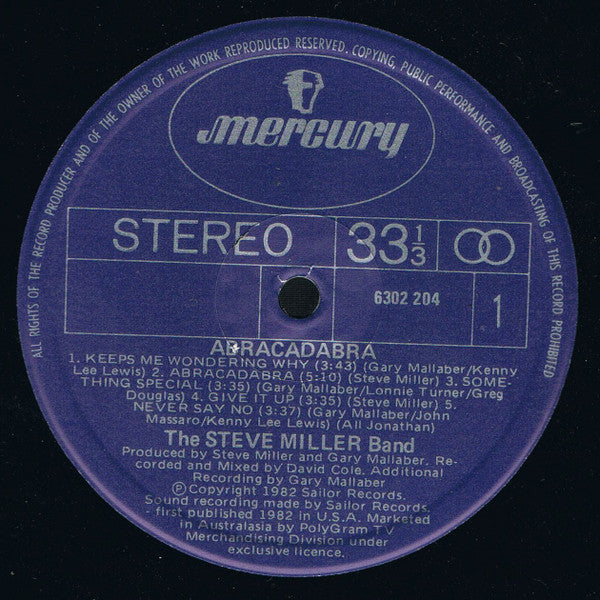Steve Miller Band – Abracadabra LP vinyl record, image 3 of 6