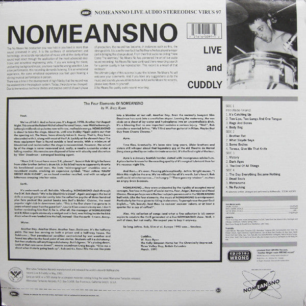 Nomeansno – Live And Cuddly (2xLP) LP vinyl record, image 2 of 7