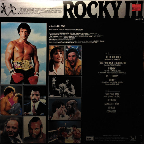 Bill Conti – Rocky III - Original Motion Picture Score LP vinyl record, image 2 of 6