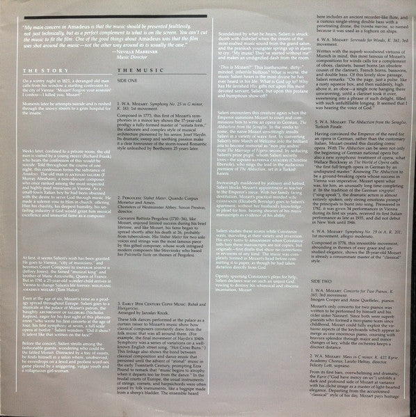 Sir Neville Marriner, The Academy Of St. Martin-in-the-Fields – Amadeus (Original Soundtrack Recording) (2xLP) LP vinyl record, image 9 of 10