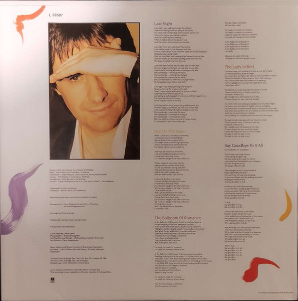 Chris de Burgh – Into The Light LP vinyl record, image 3 of 6