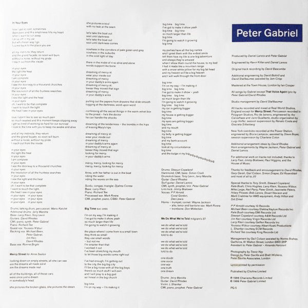 Peter Gabriel – So LP vinyl record, image 5 of 6