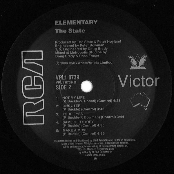 The State – Elementary LP vinyl record, image 4 of 4
