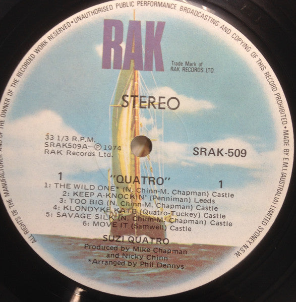 Suzi Quatro – Quatro LP vinyl record, image 3 of 4