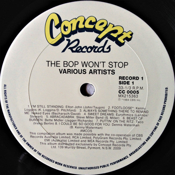 Various – The Bop Won't Stop (2xLP) LP vinyl record, image 7 of 10
