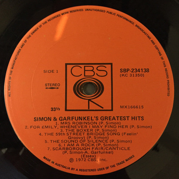 Simon & Garfunkel – Simon And Garfunkel's Greatest Hits LP vinyl record, image 3 of 4