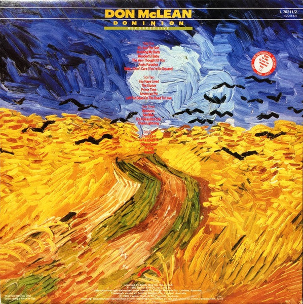 Don McLean – Dominion (Recorded Live) (2xLP) LP vinyl record, image 2 of 6