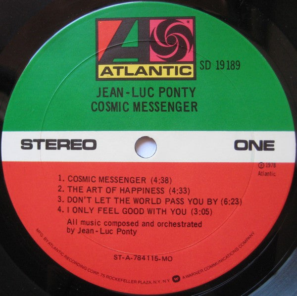 Jean-Luc Ponty – Cosmic Messenger LP vinyl record, image 5 of 6