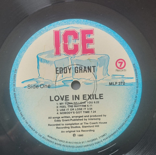 Eddy Grant – Love In Exile LP vinyl record, image 3 of 5