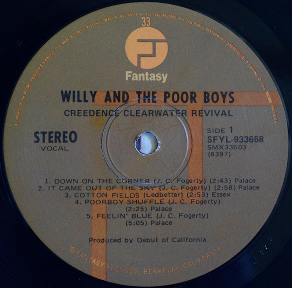 Creedence Clearwater Revival – Willy And The Poor Boys LP vinyl record, image 3 of 4