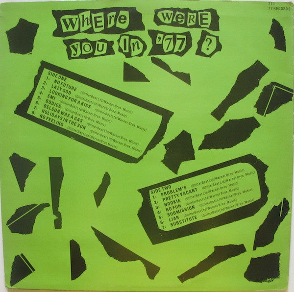 Sex Pistols – Where Were You In '77? LP vinyl record, image 2 of 4