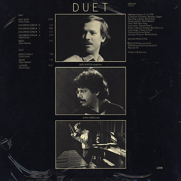 Gary Burton / Chick Corea – Duet LP vinyl record, image 2 of 4