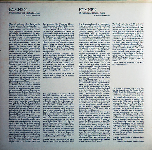 Karlheinz Stockhausen – Hymnen (2xLP) LP vinyl record, image 3 of 5
