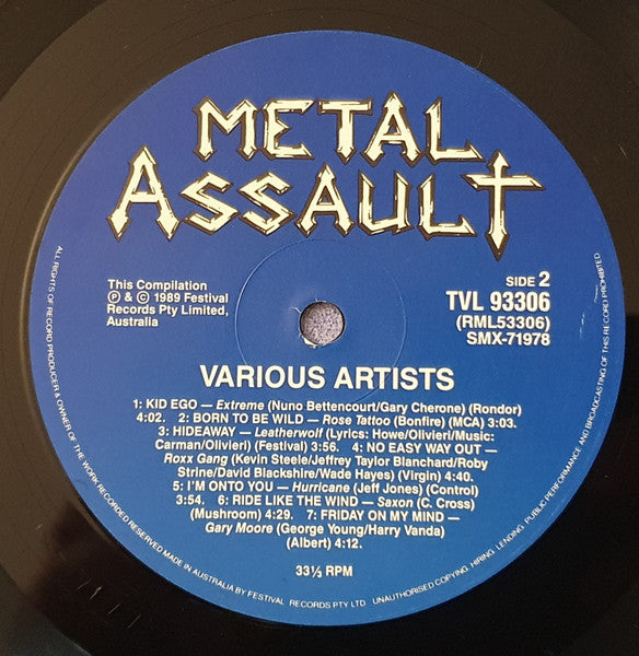 Various – Metal Assault LP vinyl record, image 4 of 6