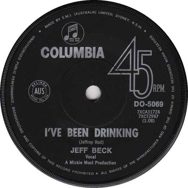 Jeff Beck – Love Is Blue (L'amour Est Bleu) 7" vinyl record, image 2 of 2