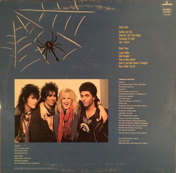 Lita Ford – Dancin' On The Edge LP vinyl record, image 2 of 7