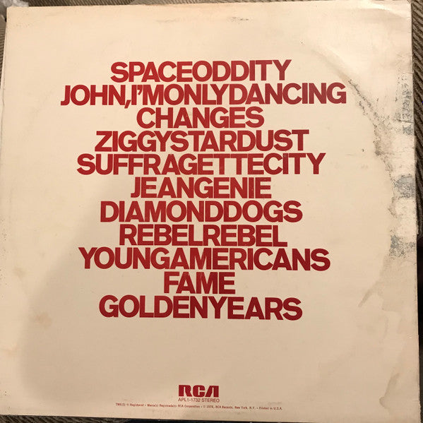 David Bowie – ChangesOneBowie LP vinyl record, image 2 of 4