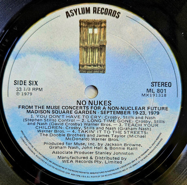Various – No Nukes - From The Muse Concerts For A Non-Nuclear Future (3xLP) LP vinyl record, image 10 of 10