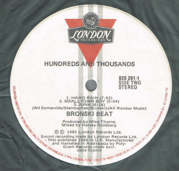 Bronski Beat – Hundreds & Thousands LP vinyl record, image 4 of 4