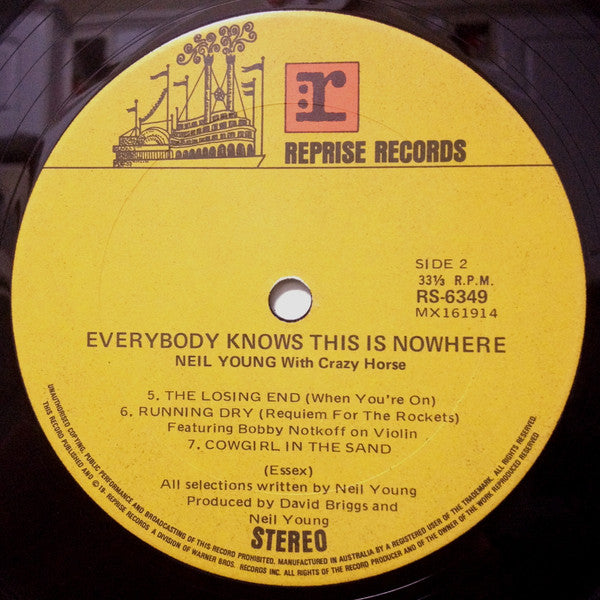 Neil Young, Crazy Horse – Everybody Knows This Is Nowhere LP vinyl record, image 4 of 4