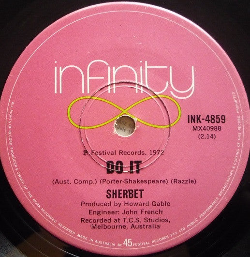Sherbet – You've Got The Gun 7" vinyl record, image 2 of 2