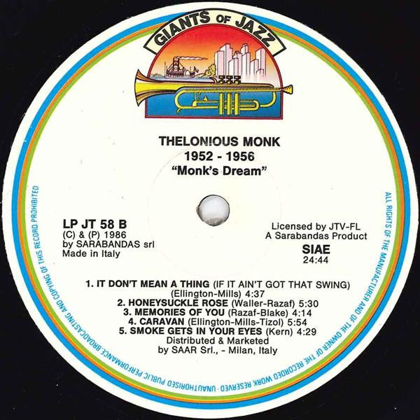Thelonious Monk – Monk's Dream LP vinyl record, image 4 of 4