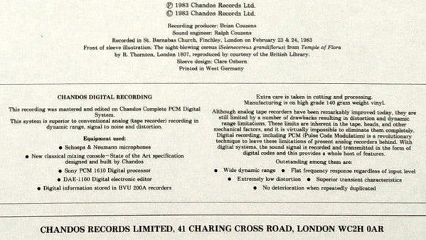 Pyotr Ilyich Tchaikovsky, Raphael Wallfisch, English Chamber Orchestra, Geoffrey Simon – Tchaikovsky - Music For Cello And Orchestra LP vinyl record, image 8 of 8