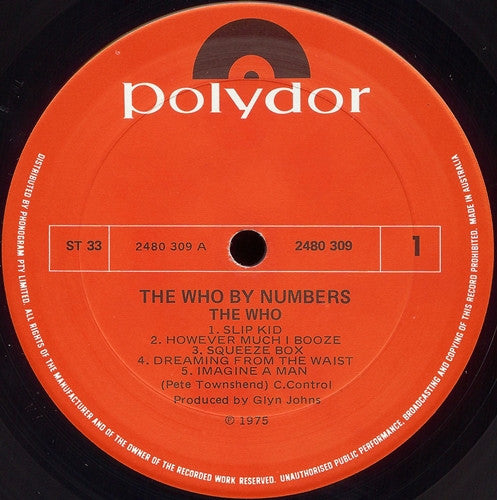 The Who – The Who By Numbers LP vinyl record, image 3 of 4