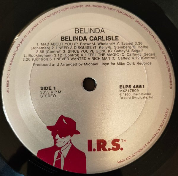 Belinda Carlisle – Belinda LP vinyl record, image 5 of 6