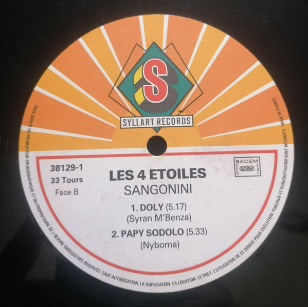 Quatre Etoiles – Sangonini LP vinyl record, image 4 of 4
