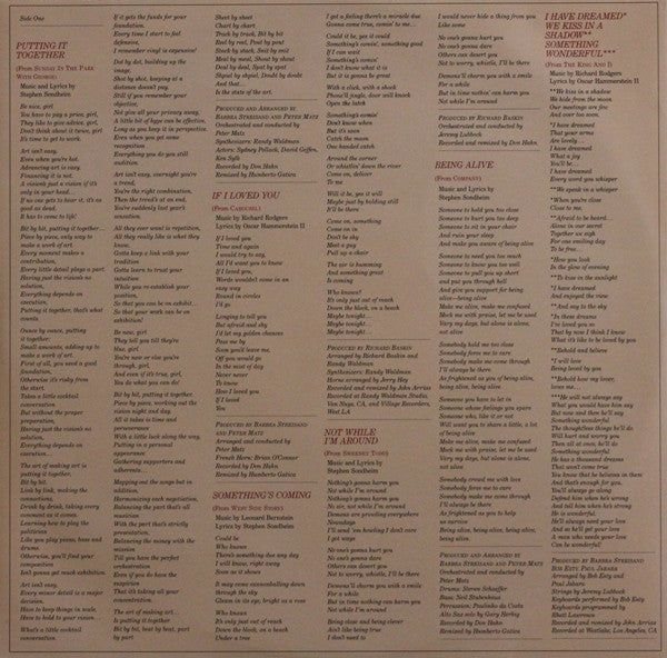 Barbra Streisand – The Broadway Album LP vinyl record, image 3 of 6