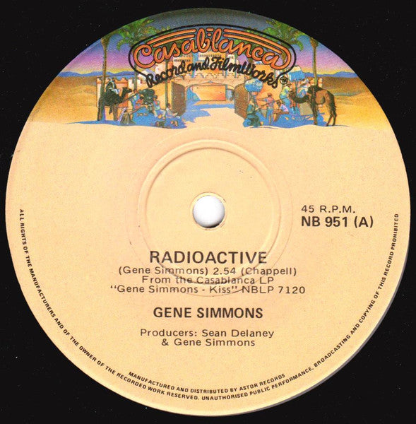Gene Simmons – Radioactive 7" vinyl record, image 1 of 2