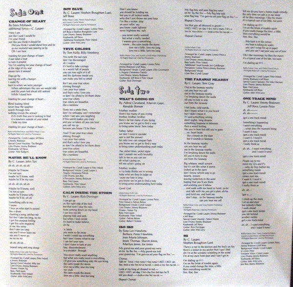 Cyndi Lauper – True Colors LP vinyl record, image 6 of 8