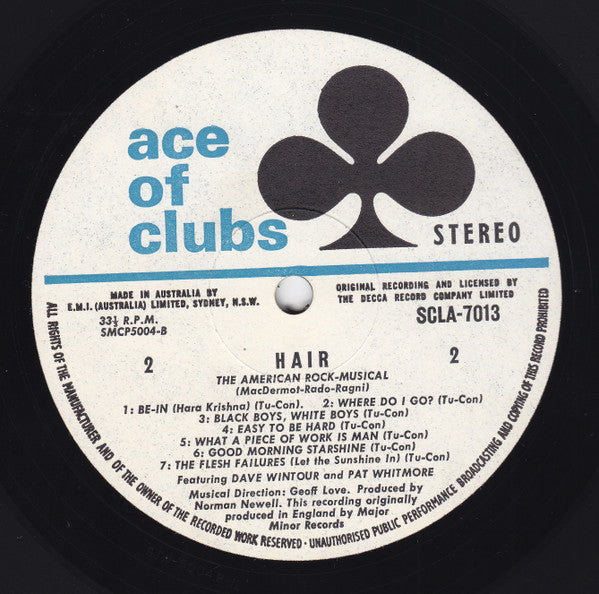 Geoff Love, Dave Wintour, Pat Whitmore – The Music And Songs From Hair LP vinyl record, image 4 of 5