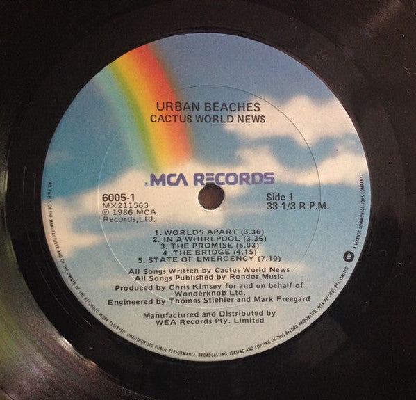 Cactus World News – Urban Beaches LP vinyl record, image 4 of 6