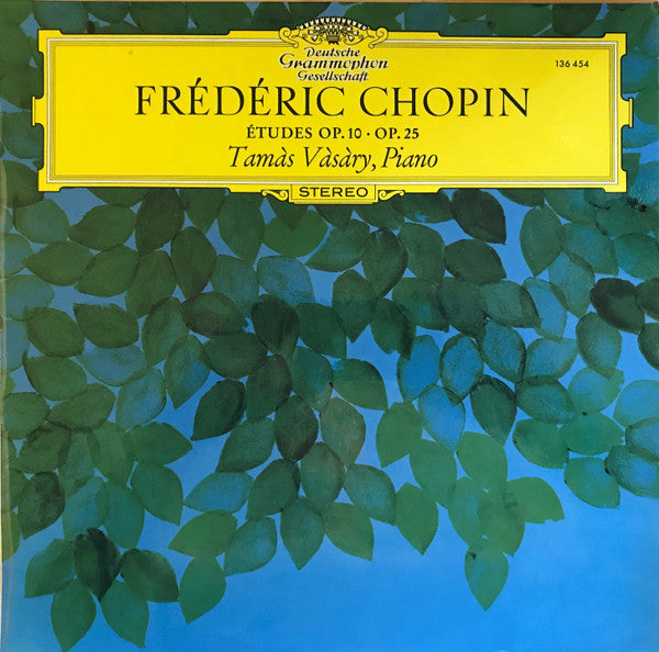 Frédéric Chopin, Tamás Vásáry – Études Op. 10 • Op. 25 LP vinyl record, image 1 of 5