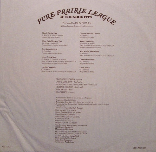 Pure Prairie League – If The Shoe Fits LP vinyl record, image 5 of 10